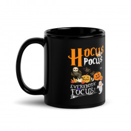 Black Glossy Mug Hocus pocus Halloween