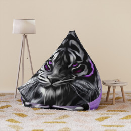 Bean Bag Chair Cover Purple Tiger 