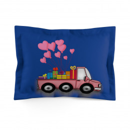 Microfiber Pillow Sham Valentine's truck