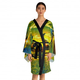 Long Sleeve Kimono Robe Beautiful Nature