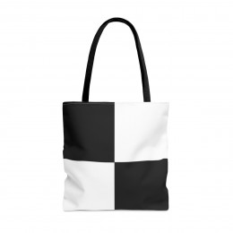 AOP Tote Bag Black and White