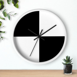 Wall clock Black and White  simple