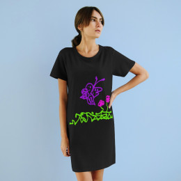 Organic T-Shirt Dress Butterfly